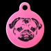 Pug Engraved 31mm Large Round Pet Dog ID Tag